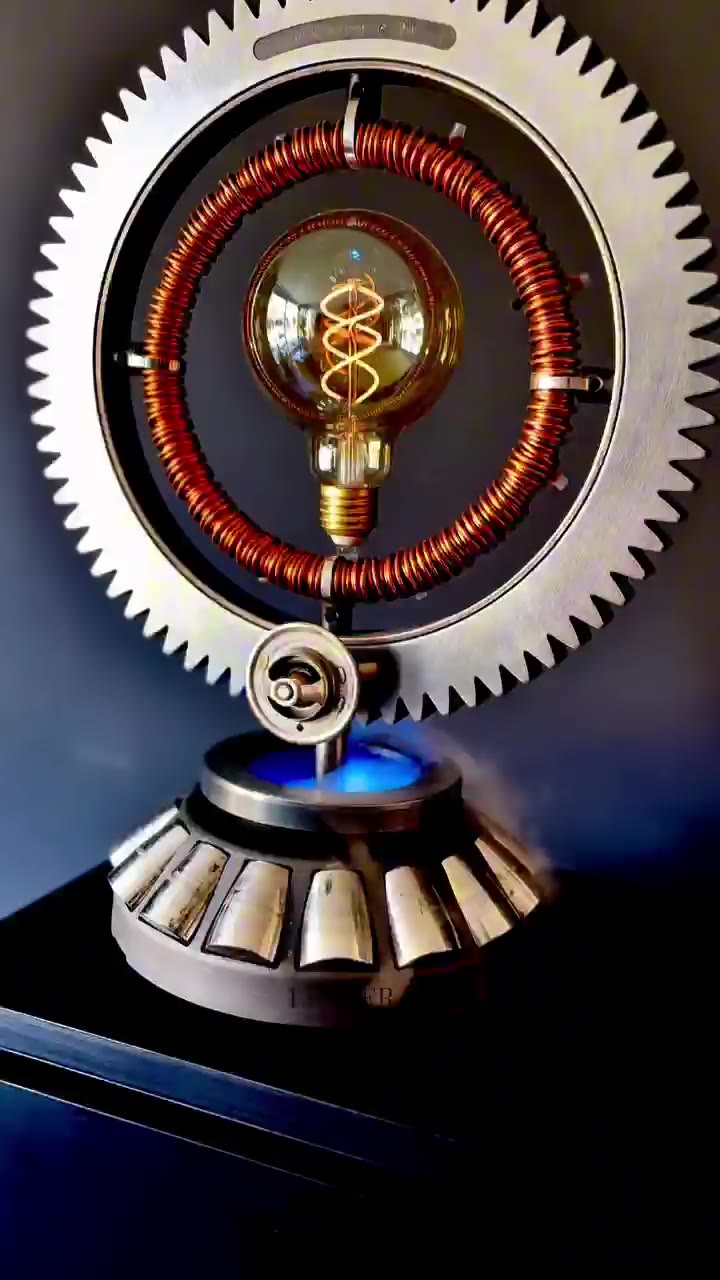 SINGULARIS, an illuminated gear-shaped metal artefact